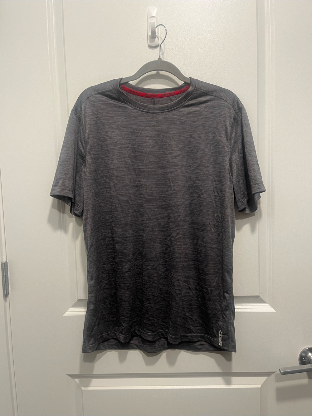 RBX Men's Charcoal Short Sleeve Crewneck with Red Trim